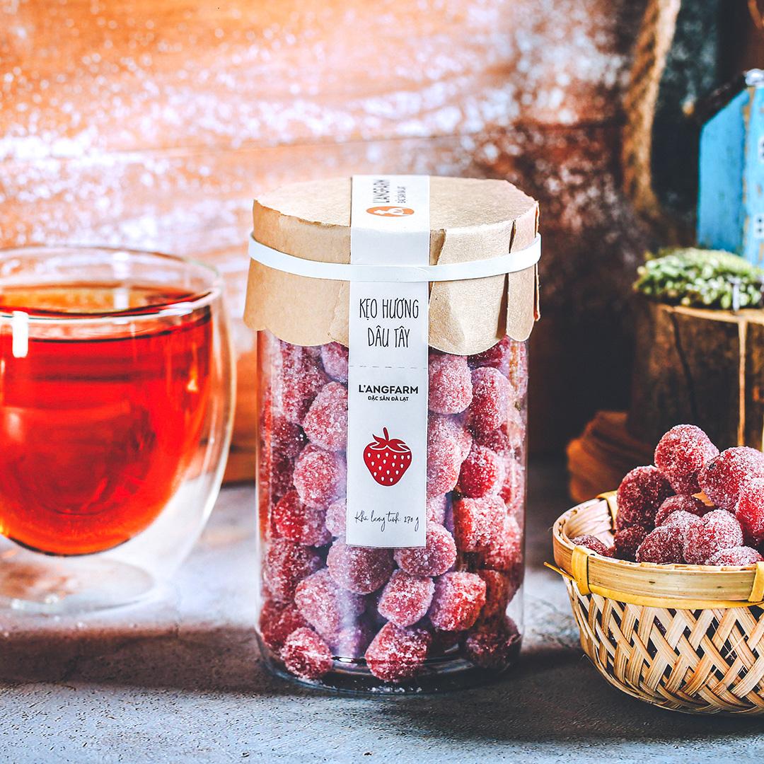 Kẹo dâu tây đặc sản Langfarm - Vị nông sản, thơm ngon, chua chua ngọt ngọt, an toàn vệ sinh - default